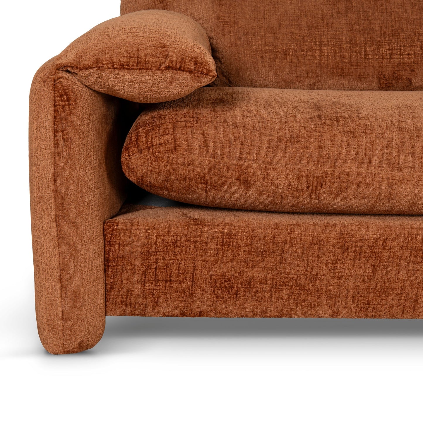 The Ted - 3 Seater Fabric Sofa in Pumpkin