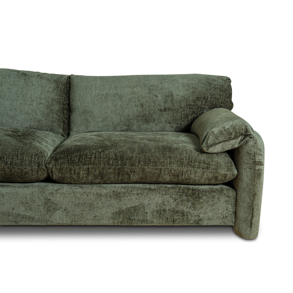 The Ted - 3 Seater Fabric Sofa in Turtle Green