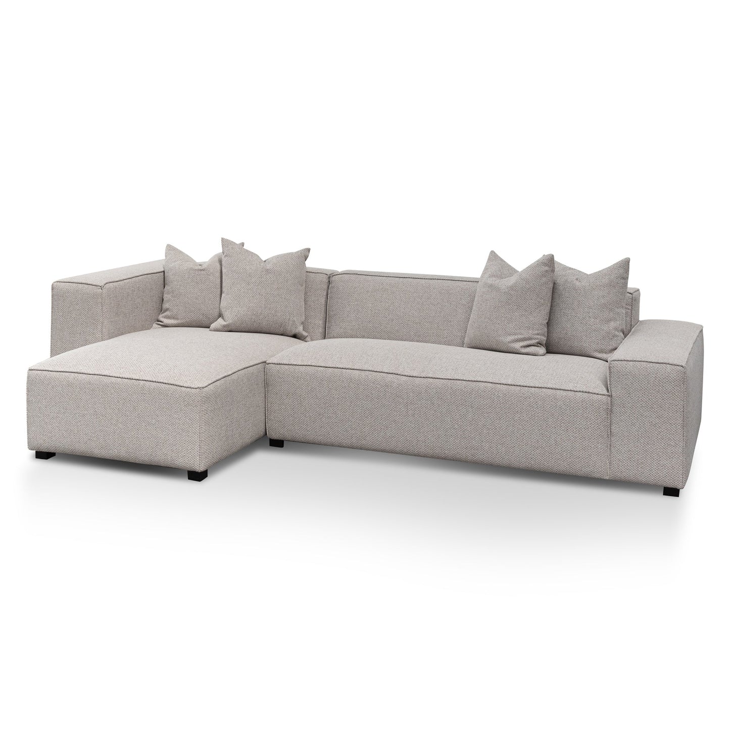 Jane - 3 Seater Left Chaise Sofa - Sterling Sand