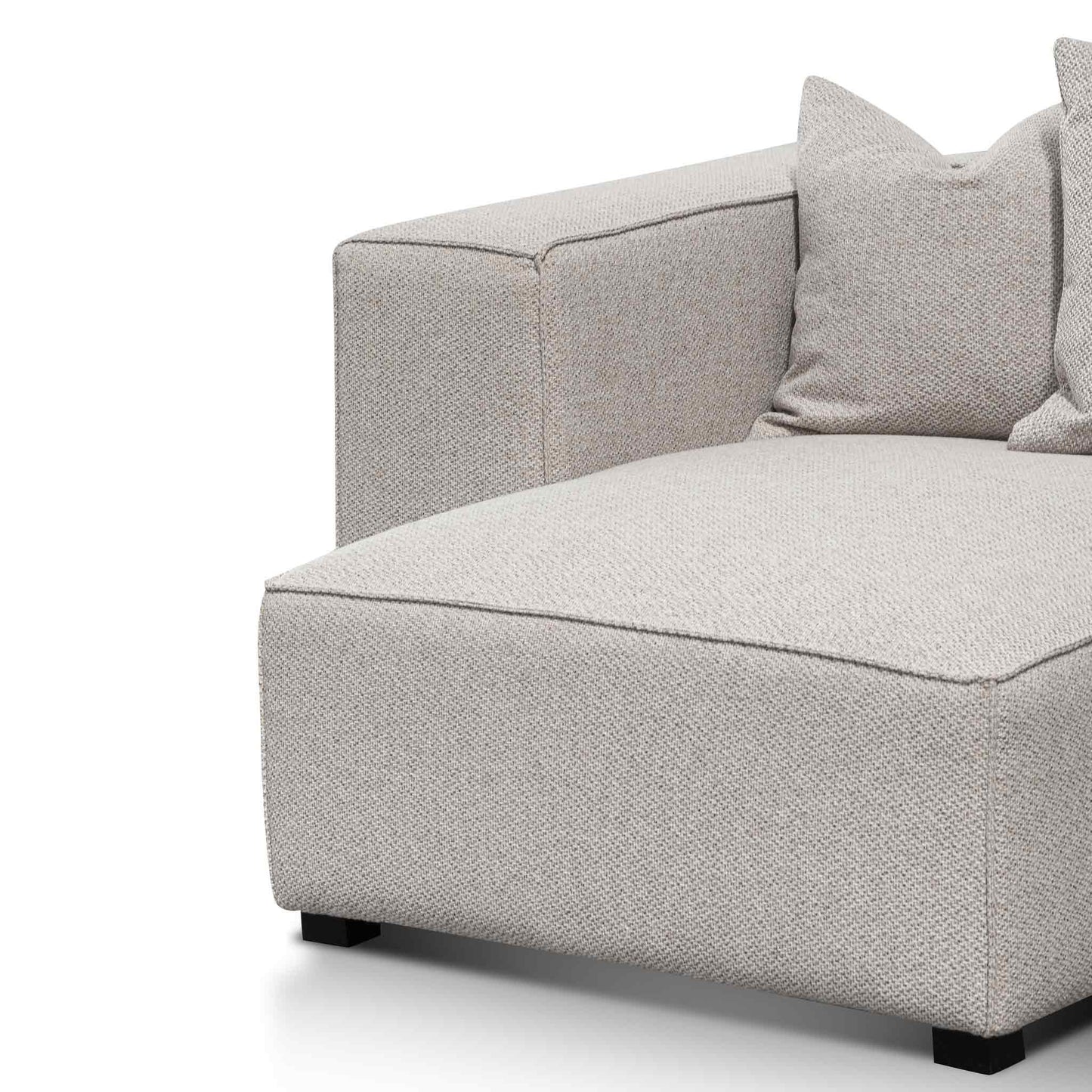 Jane - 3 Seater Left Chaise Sofa - Sterling Sand