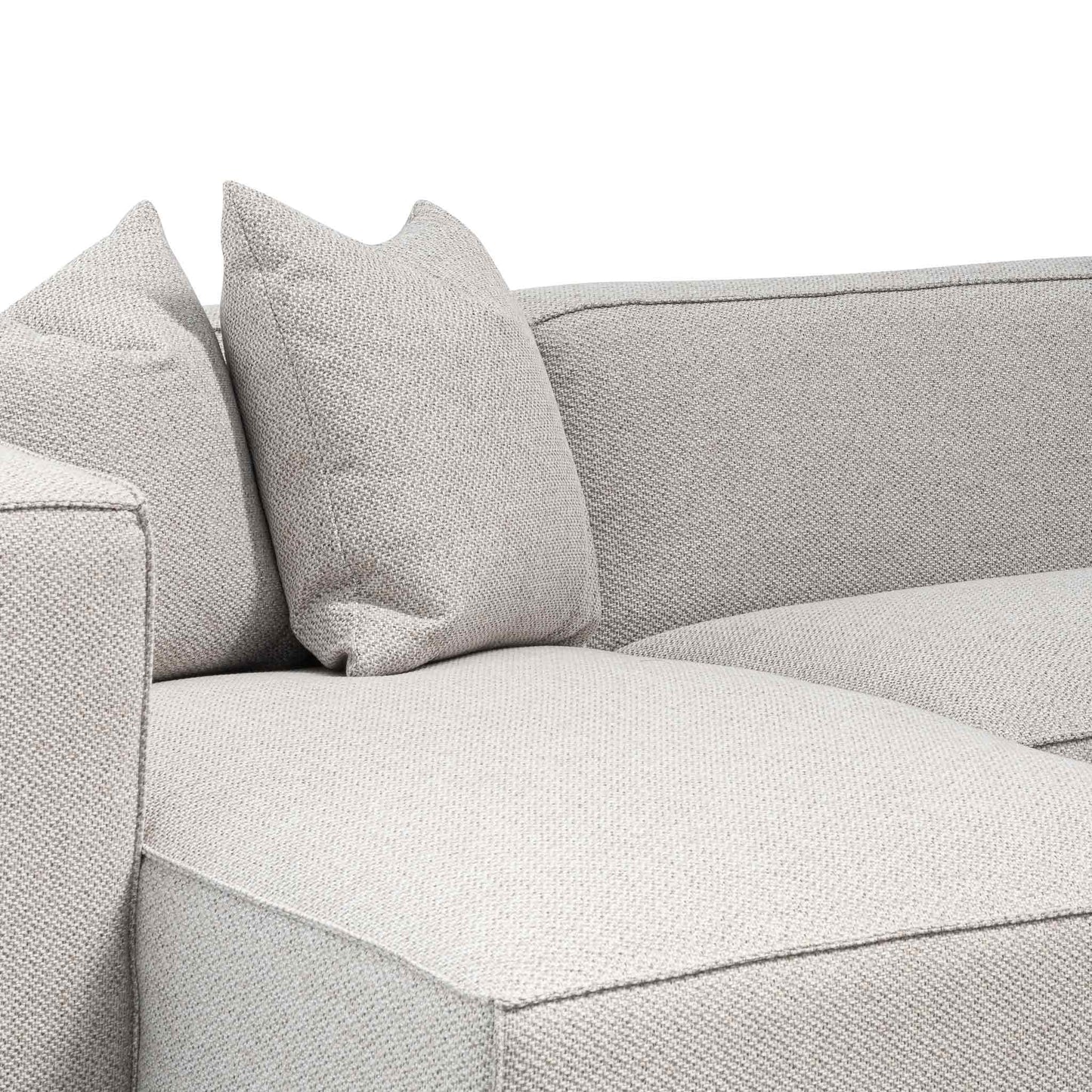 Jane - 3 Seater Left Chaise Sofa - Sterling Sand