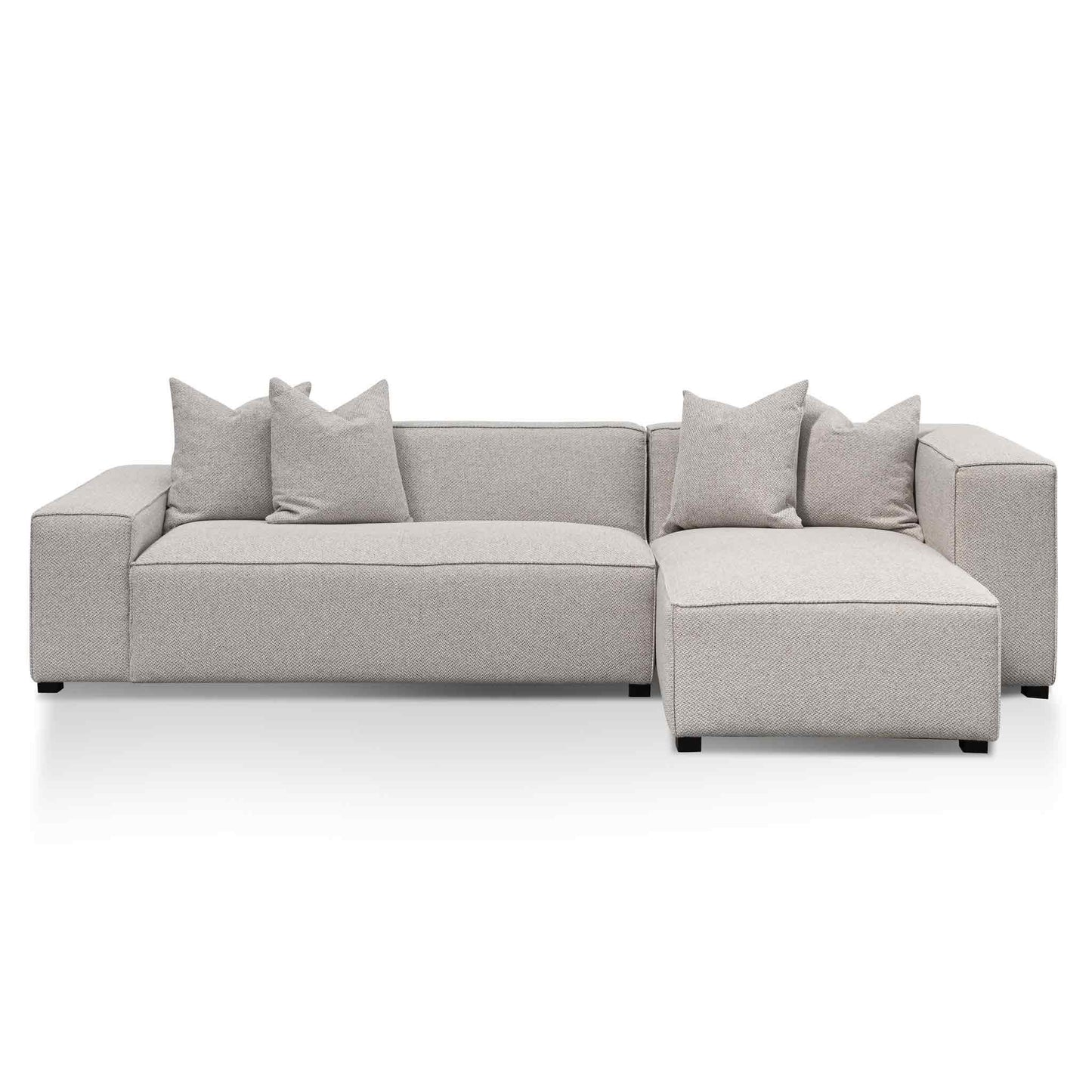 Jane - 3 Seater Right Chaise Sofa - Sterling Sand