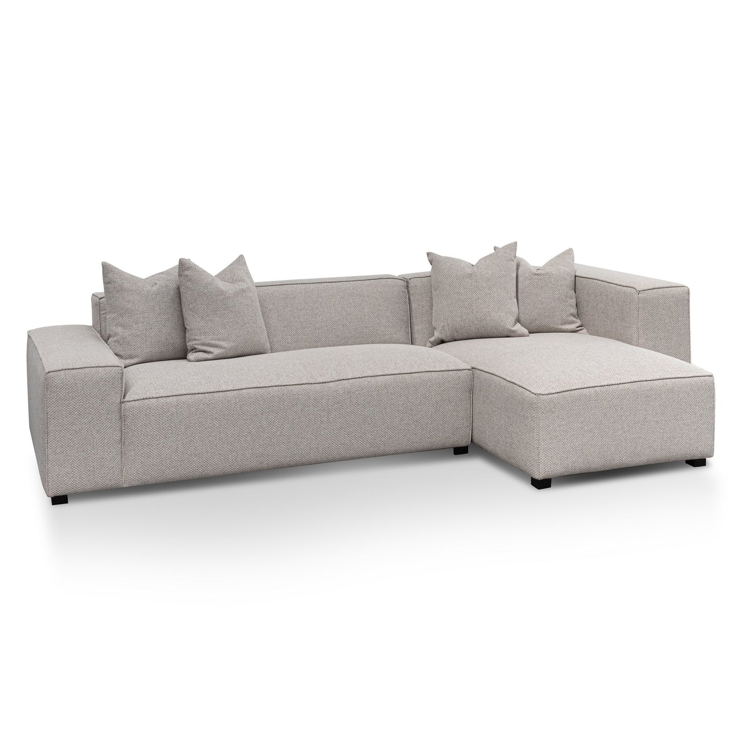 Jane - 3 Seater Right Chaise Sofa - Sterling Sand