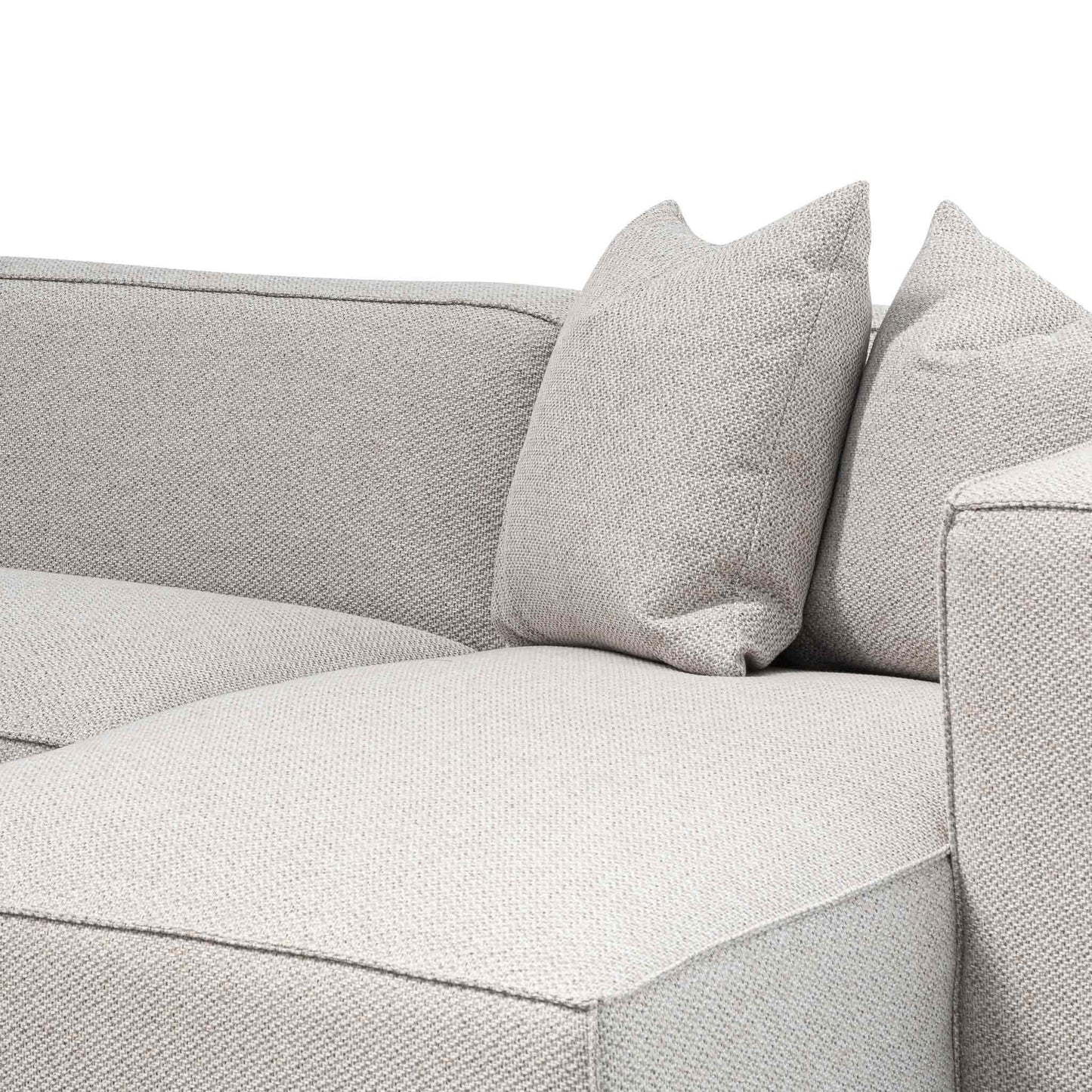 Jane - 3 Seater Right Chaise Sofa - Sterling Sand