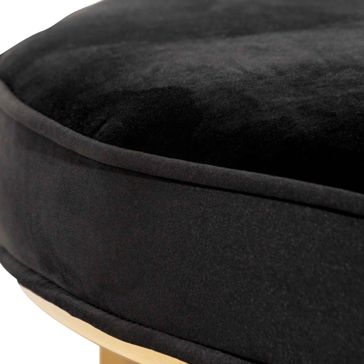 Sara 100cmx46cm Ottoman - Black Velvet