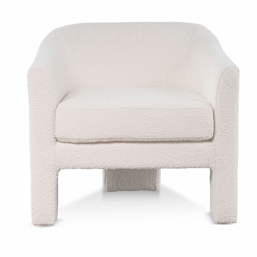 Nexus Fabric Armchair - Ivory White Boucle