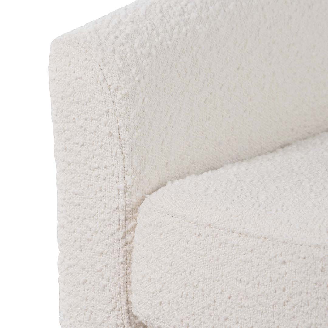 Nexus Fabric Armchair - Ivory White Boucle
