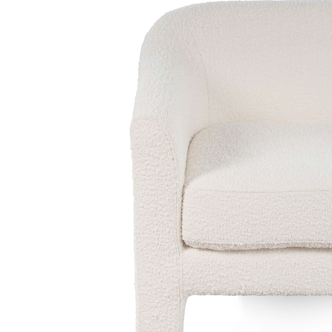 Nexus Fabric Armchair - Ivory White Boucle
