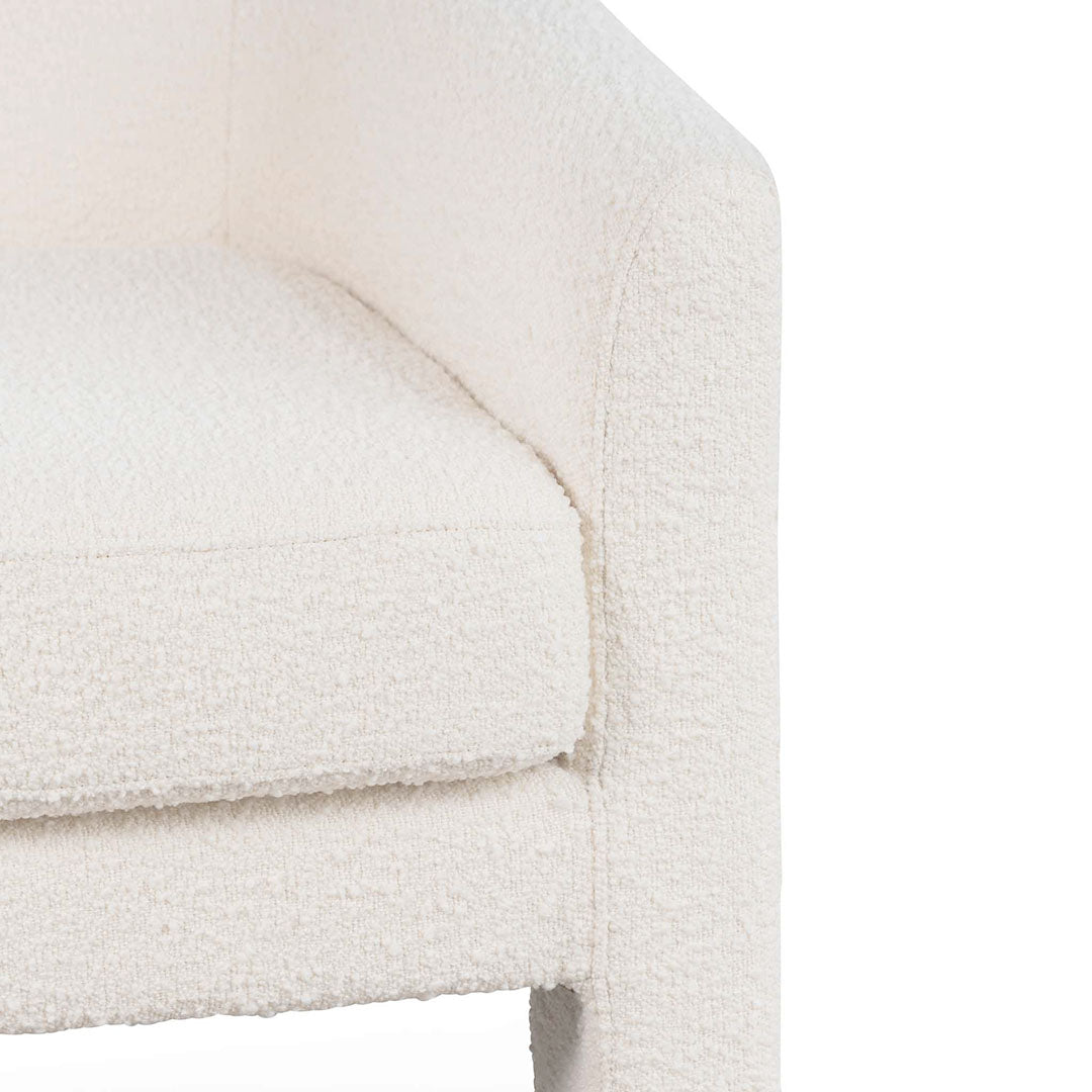 Nexus Fabric Armchair - Ivory White Boucle