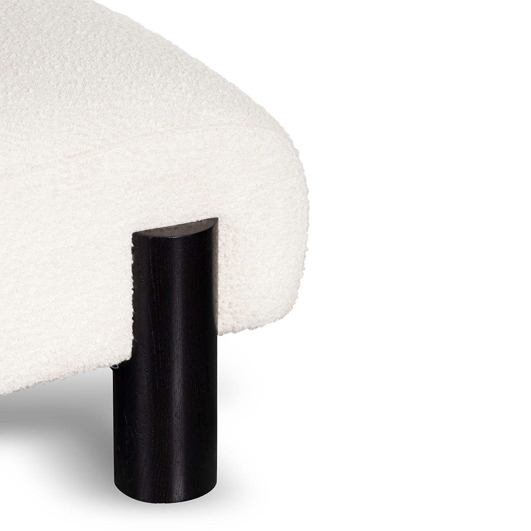 The Emily Lounge Chair - Ivory White Boucle
