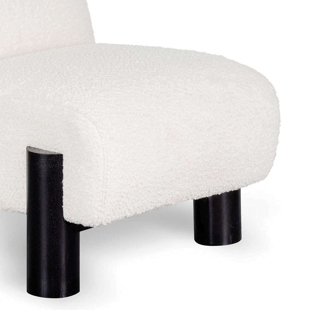The Emily Lounge Chair - Ivory White Boucle