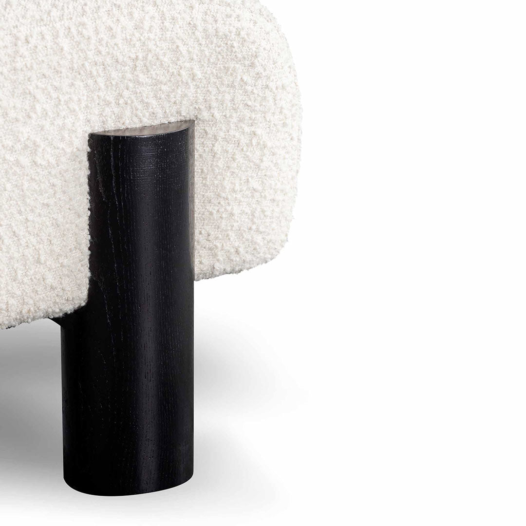 The Emily Lounge Chair - Ivory White Boucle