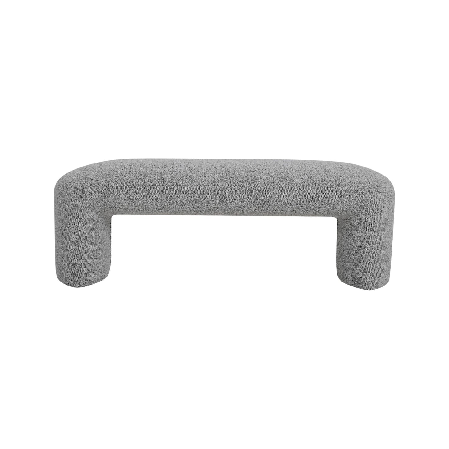 Sasha 1.2m Long Ottoman Bench - Pepper Boucle