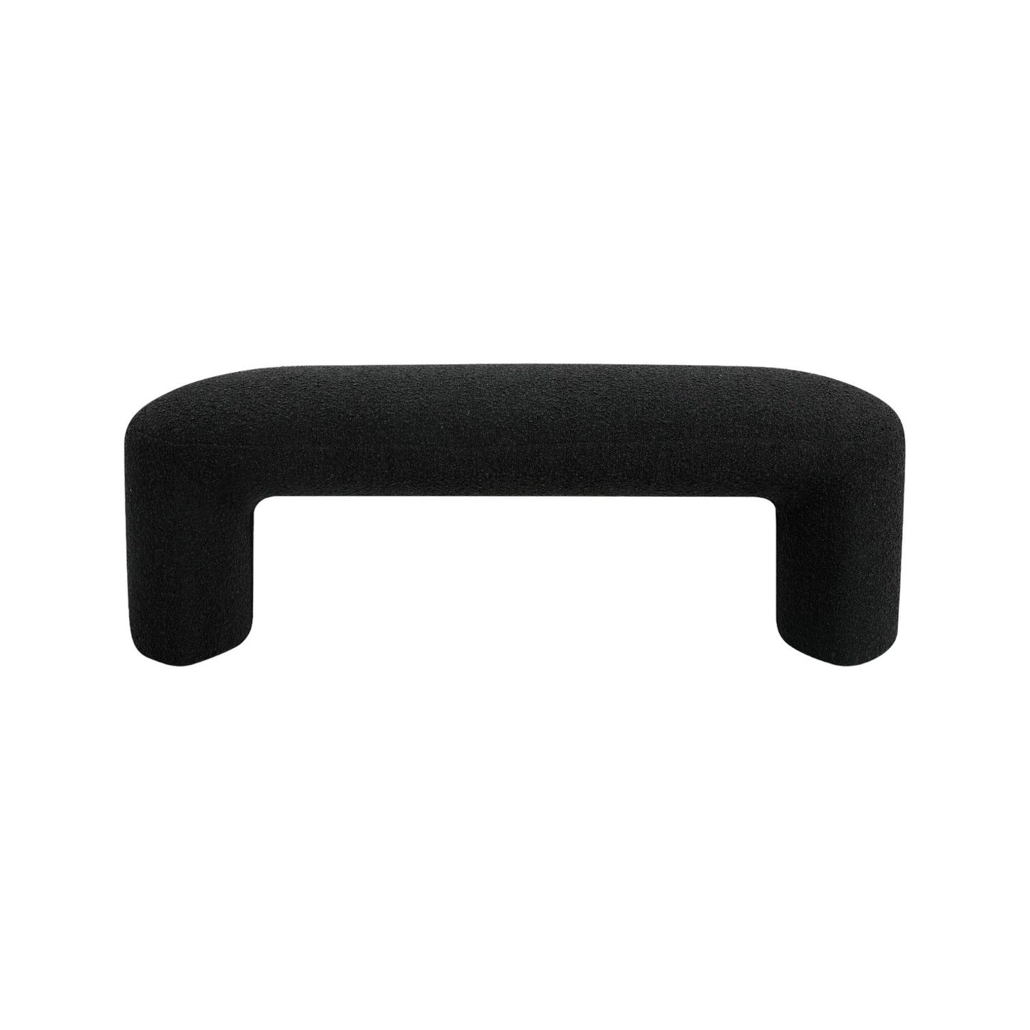 Sasha 1.2m Long Ottoman Bench - Charcoal Boucle