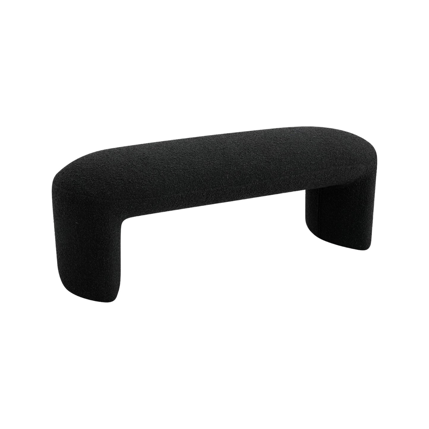 Sasha 1.2m Long Ottoman Bench - Charcoal Boucle