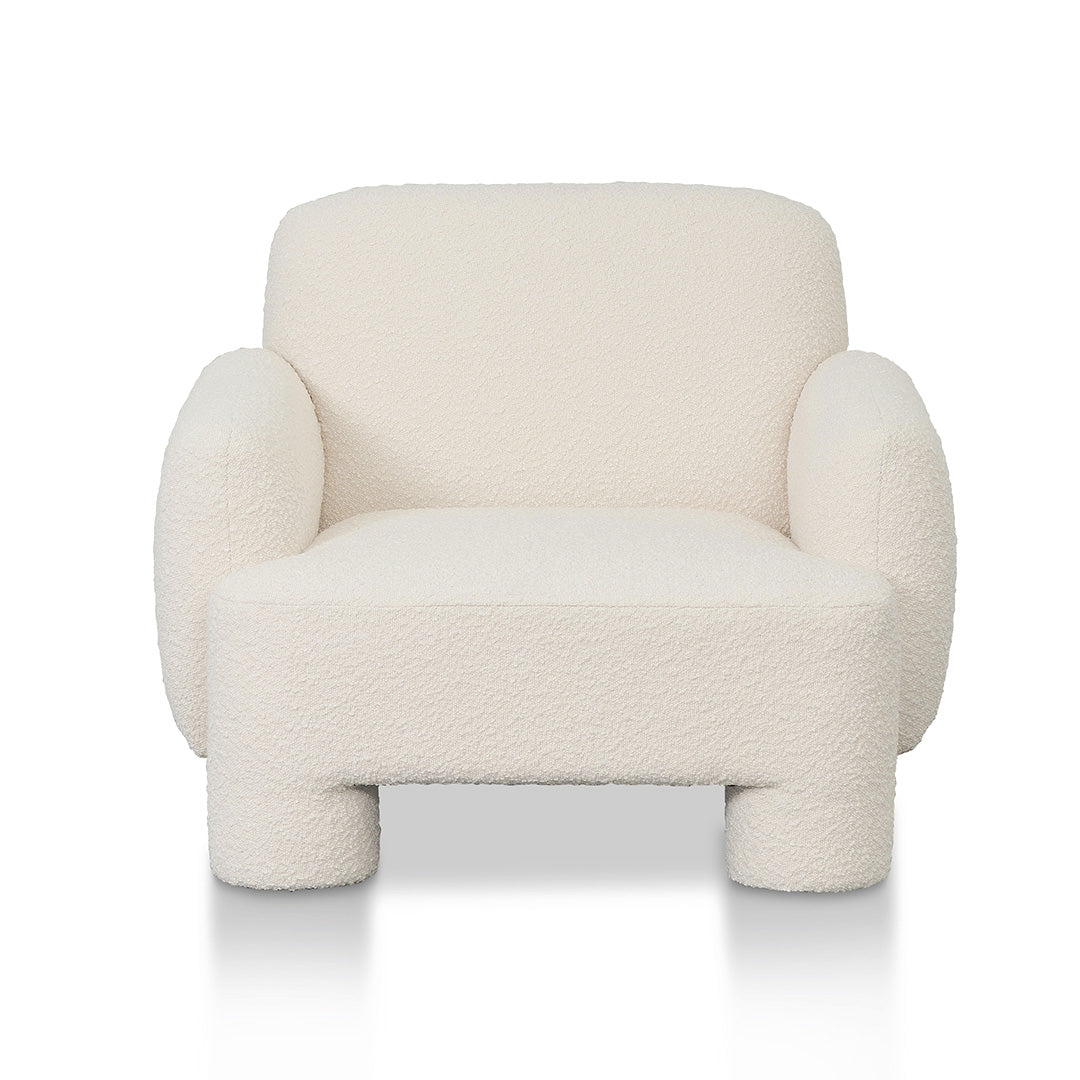 The Waverly Armchair - Ivory White Bouclé