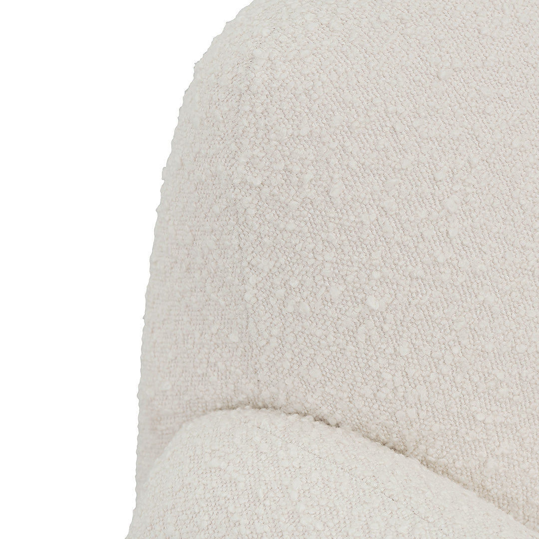 The Waverly Armchair - Ivory White Bouclé