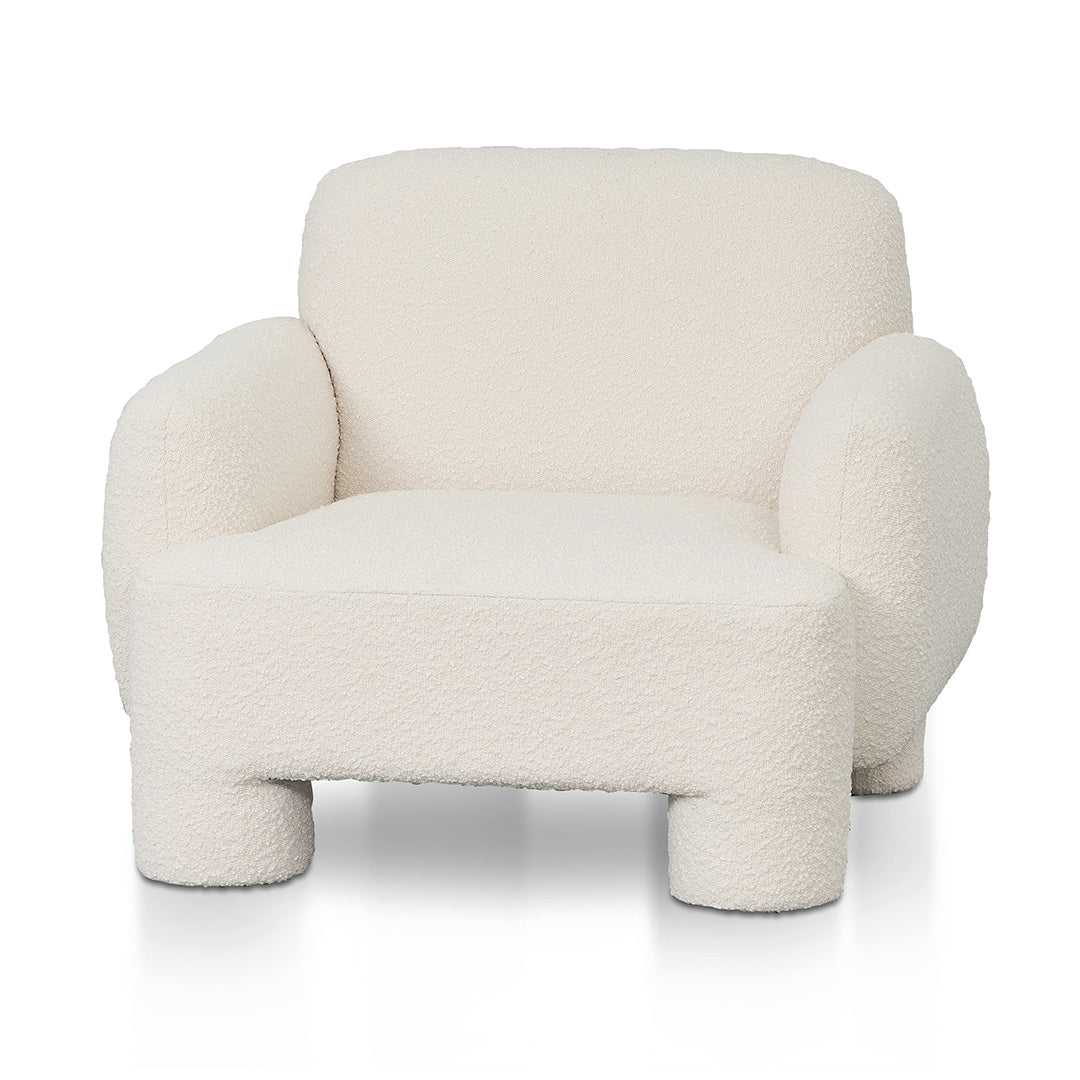 The Waverly Armchair - Ivory White Bouclé