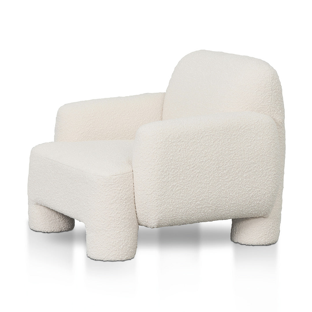 The Waverly Armchair - Ivory White Bouclé