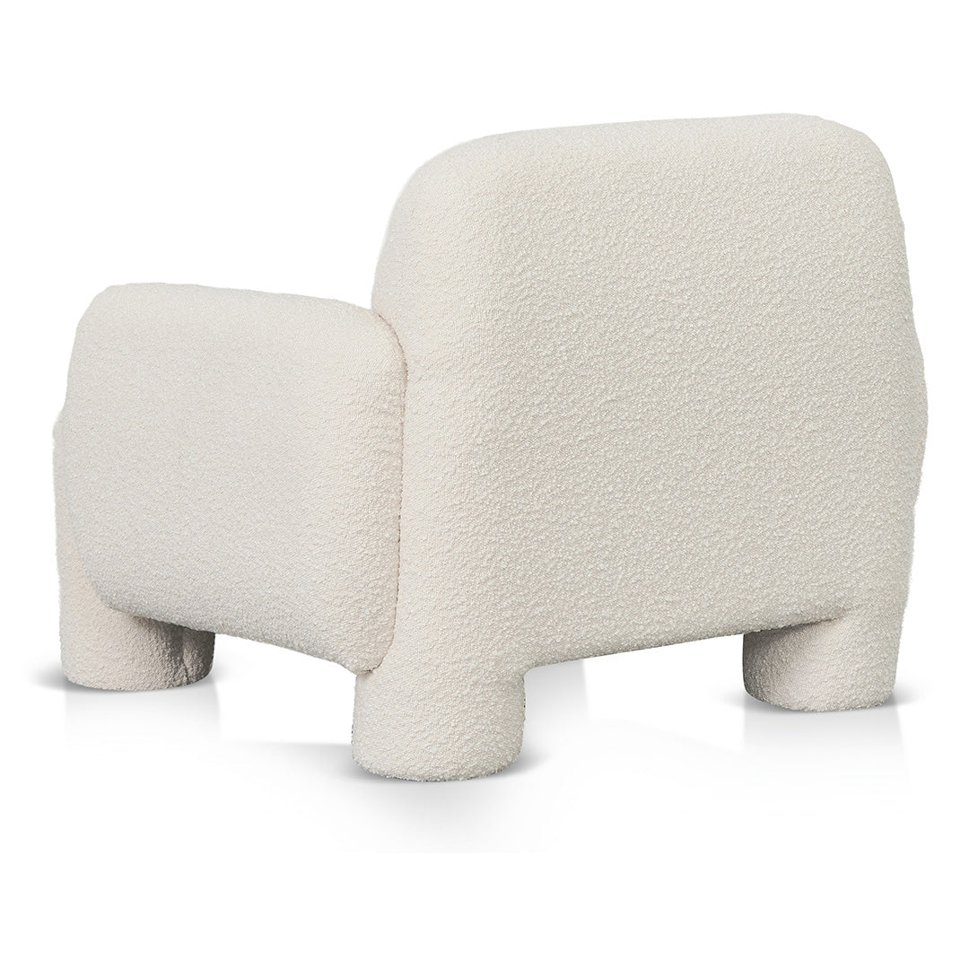 The Waverly Armchair - Ivory White Bouclé
