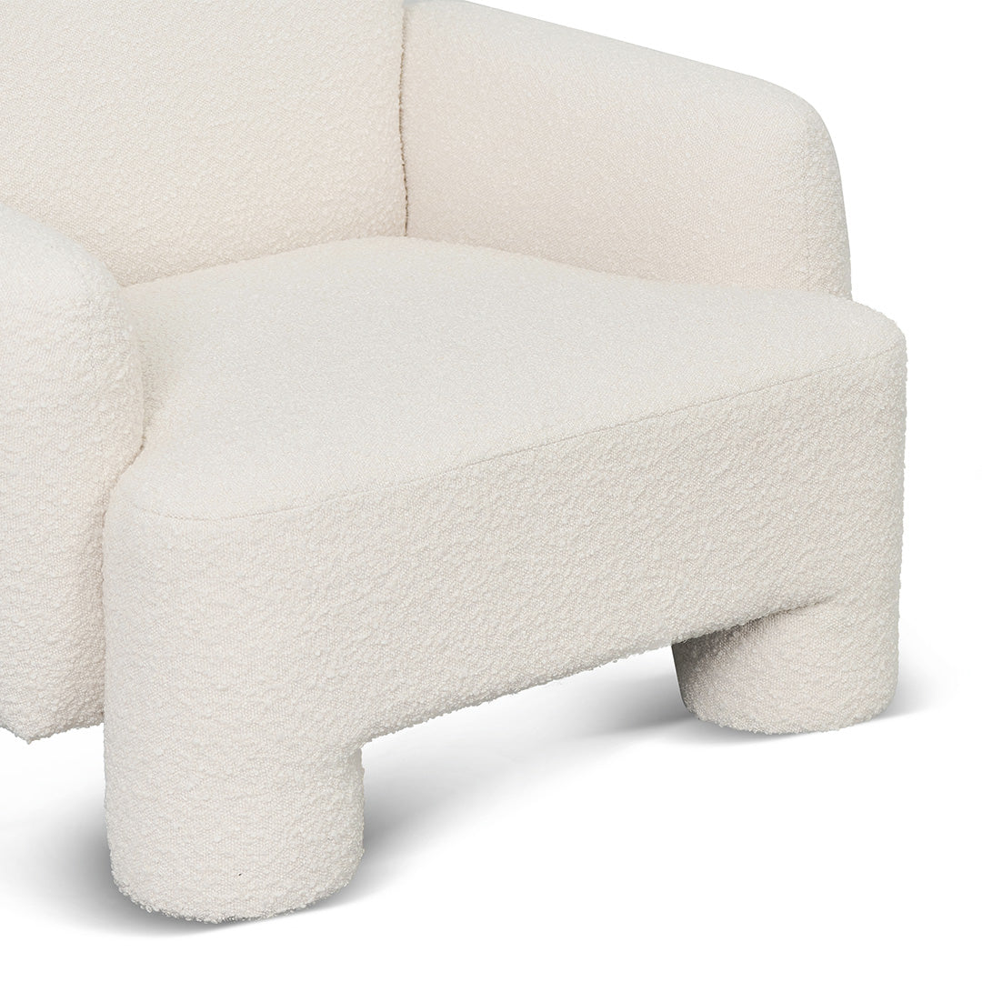 The Waverly Armchair - Ivory White Bouclé