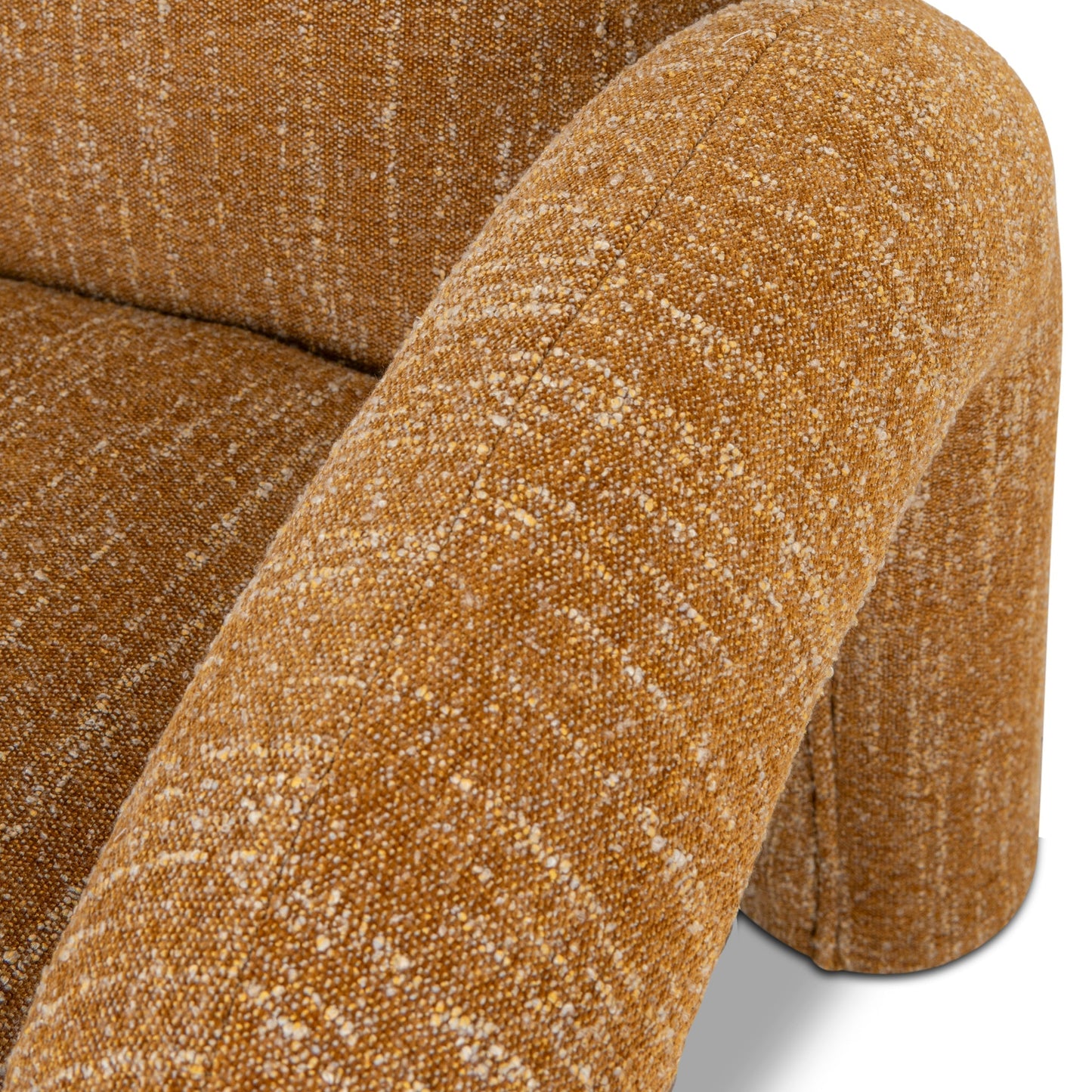 The Kensington Fabric Armchair - Ginger Brown