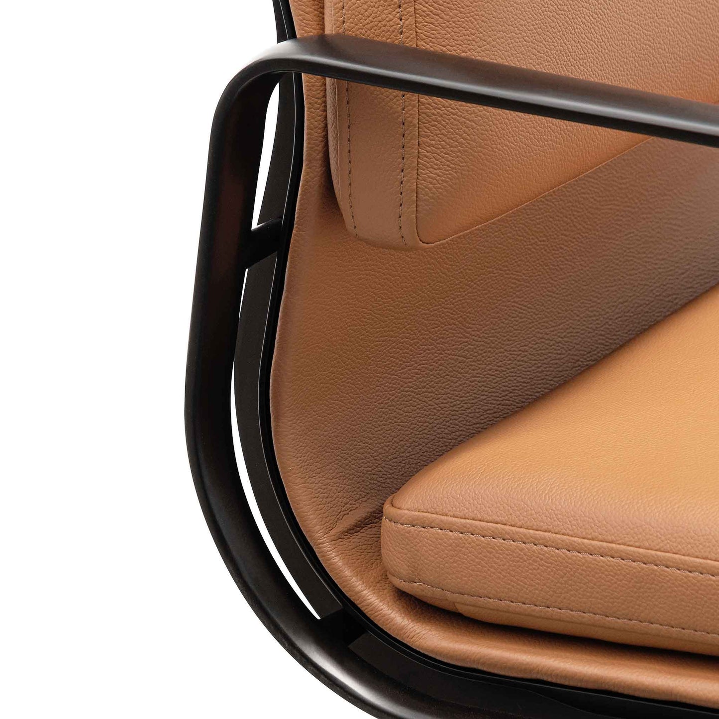 Echo Office Chair - Saddle Tan in Black Frame