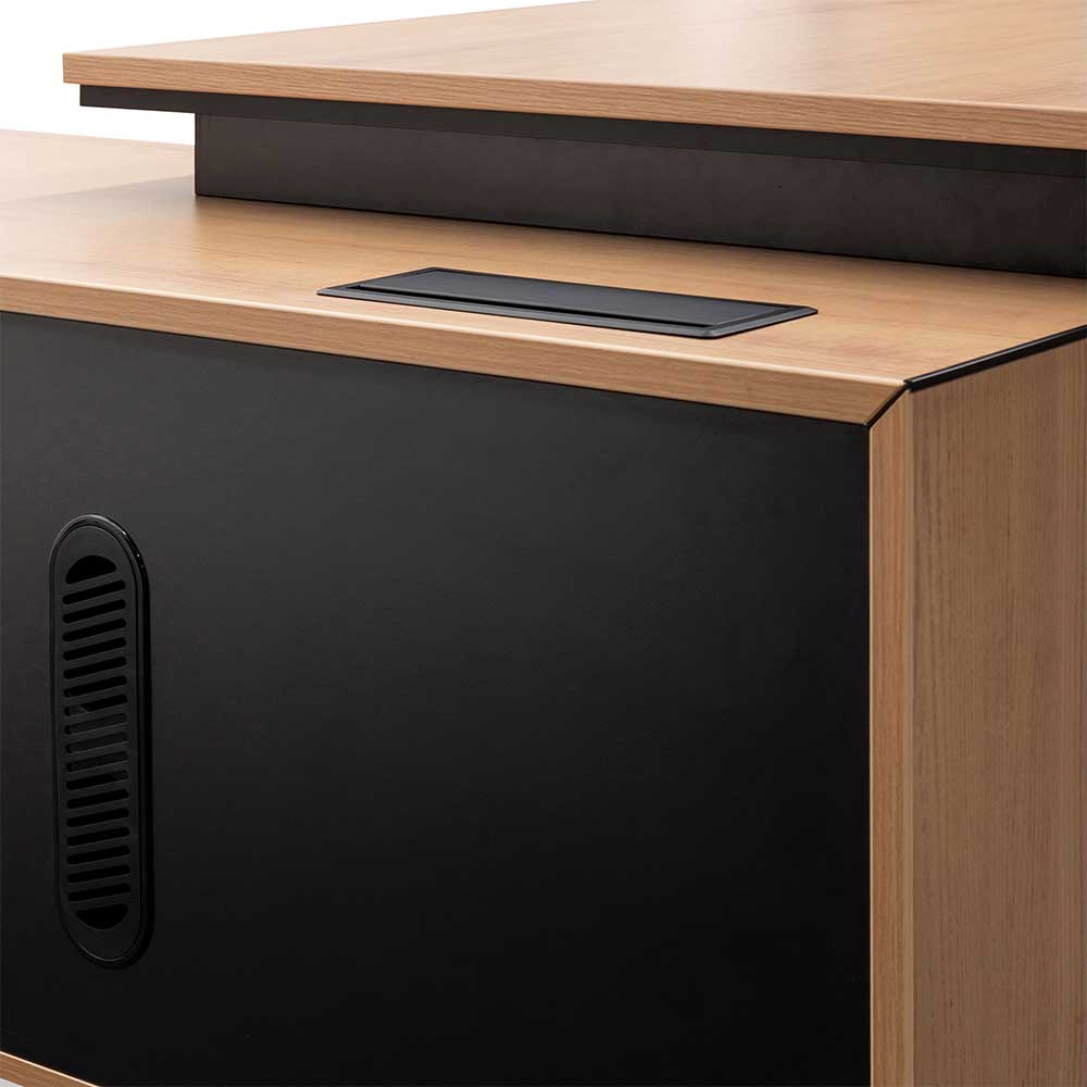 Avery L Shape Office Desk - Natural