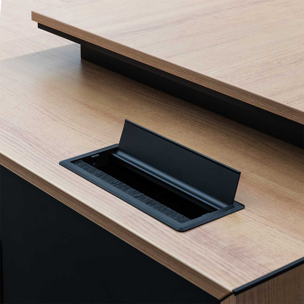Avery L Shape Office Desk - Natural