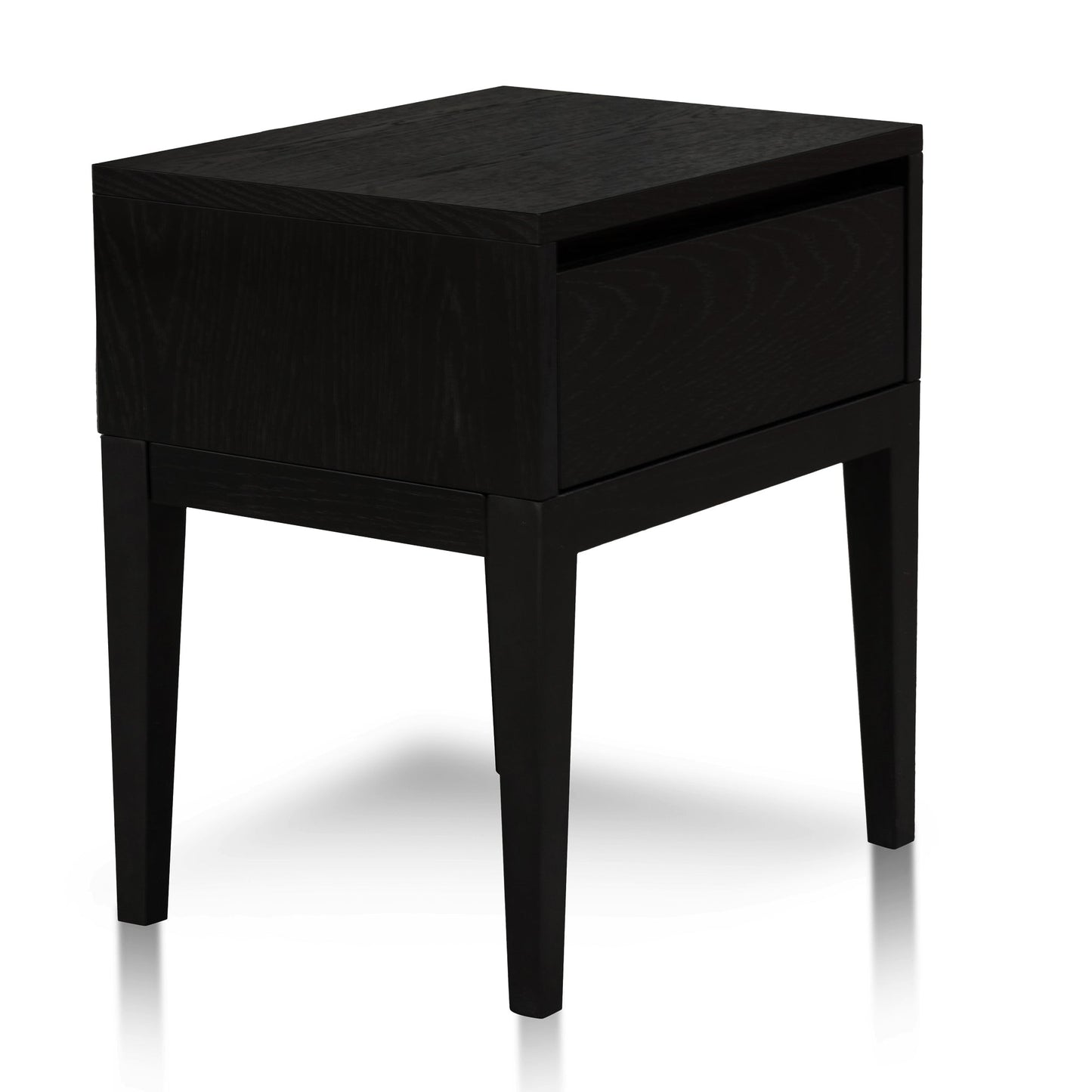 Rae Bedside Table - Black Oak