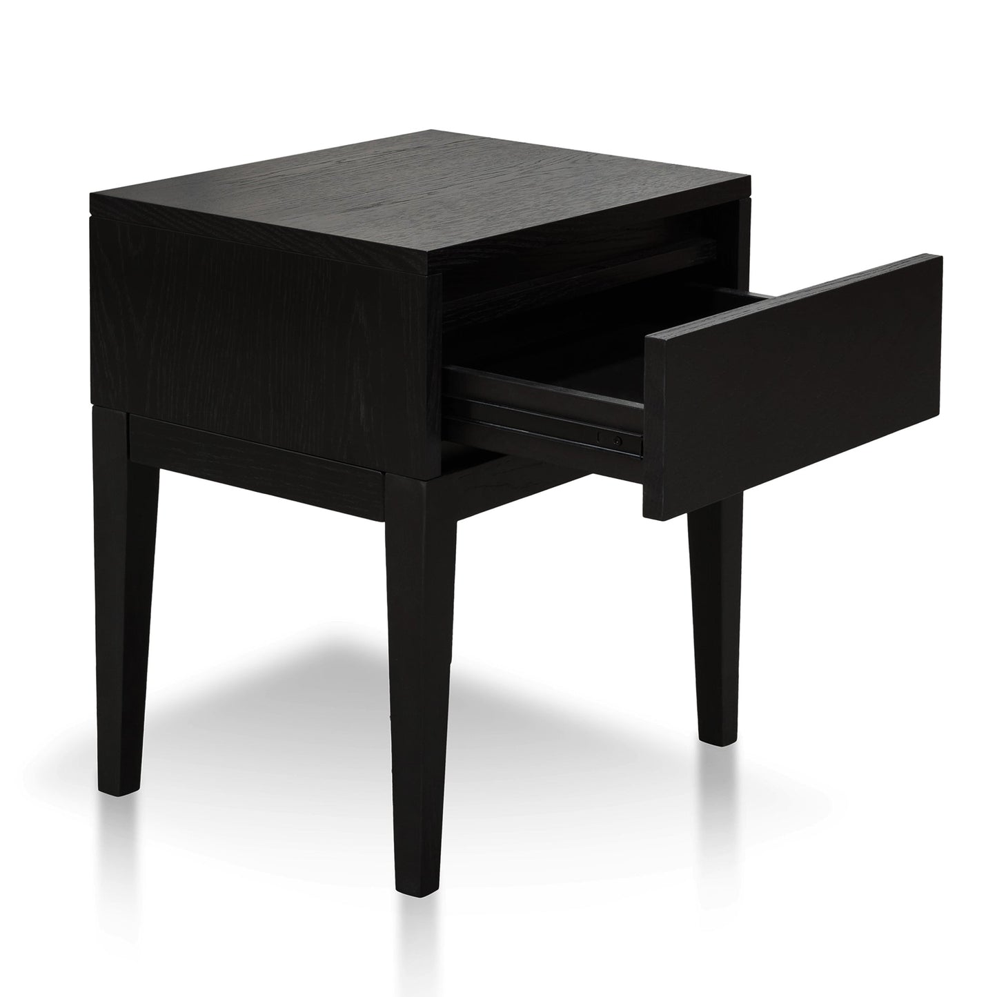 Rae Bedside Table - Black Oak