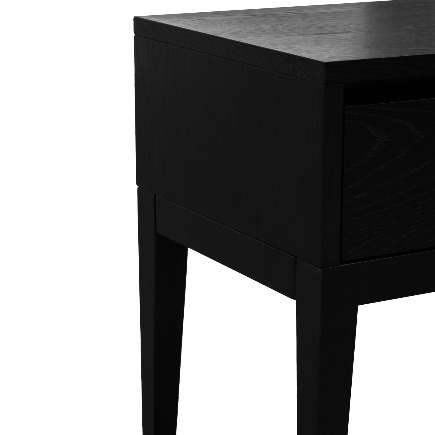 Rae Bedside Table - Black Oak