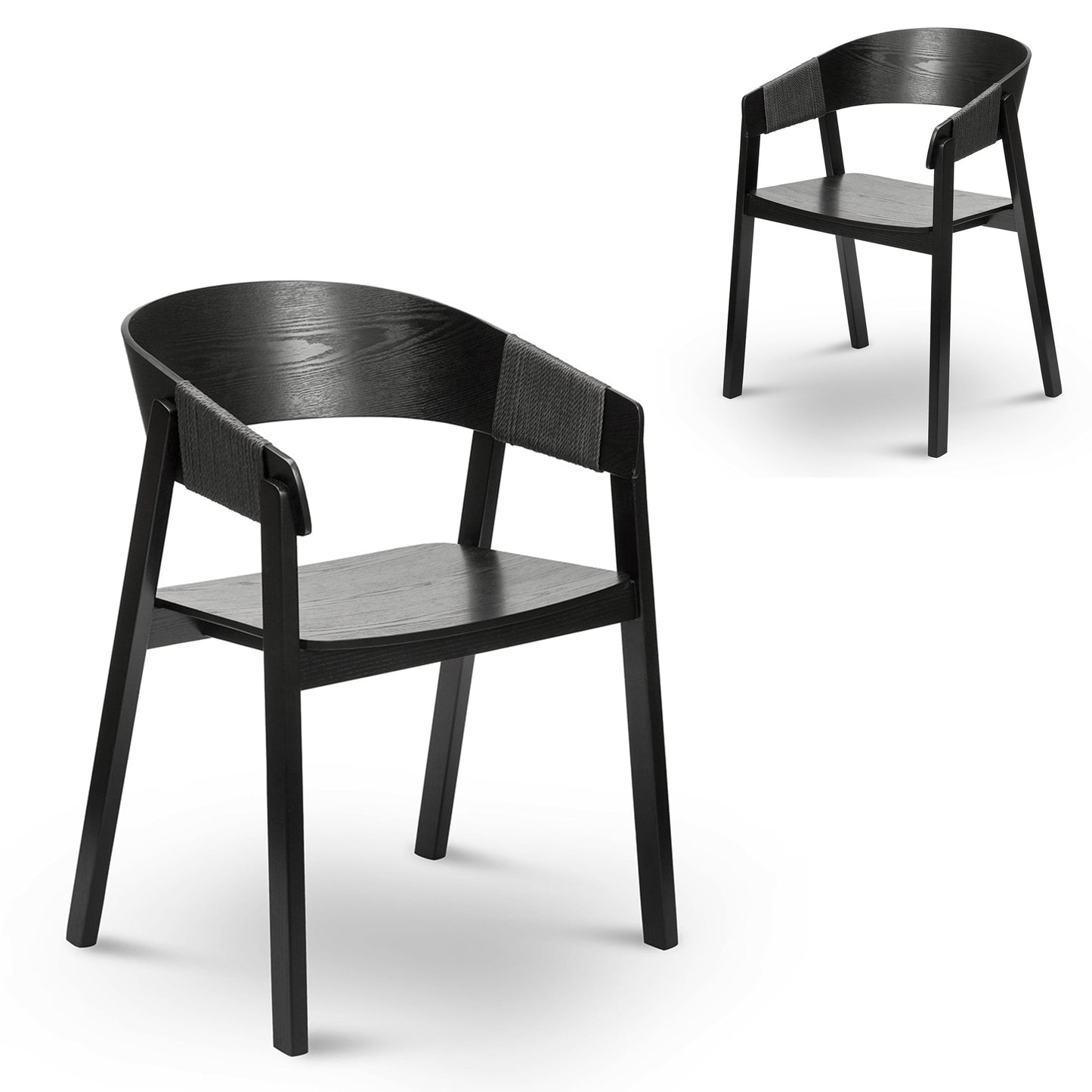 The Arlo Dining Chair in Full Black (Set of 2)