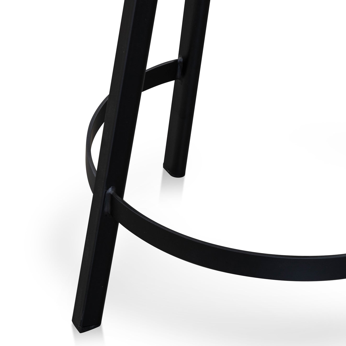 Rowan Bar Stool In Matt Black - Natural