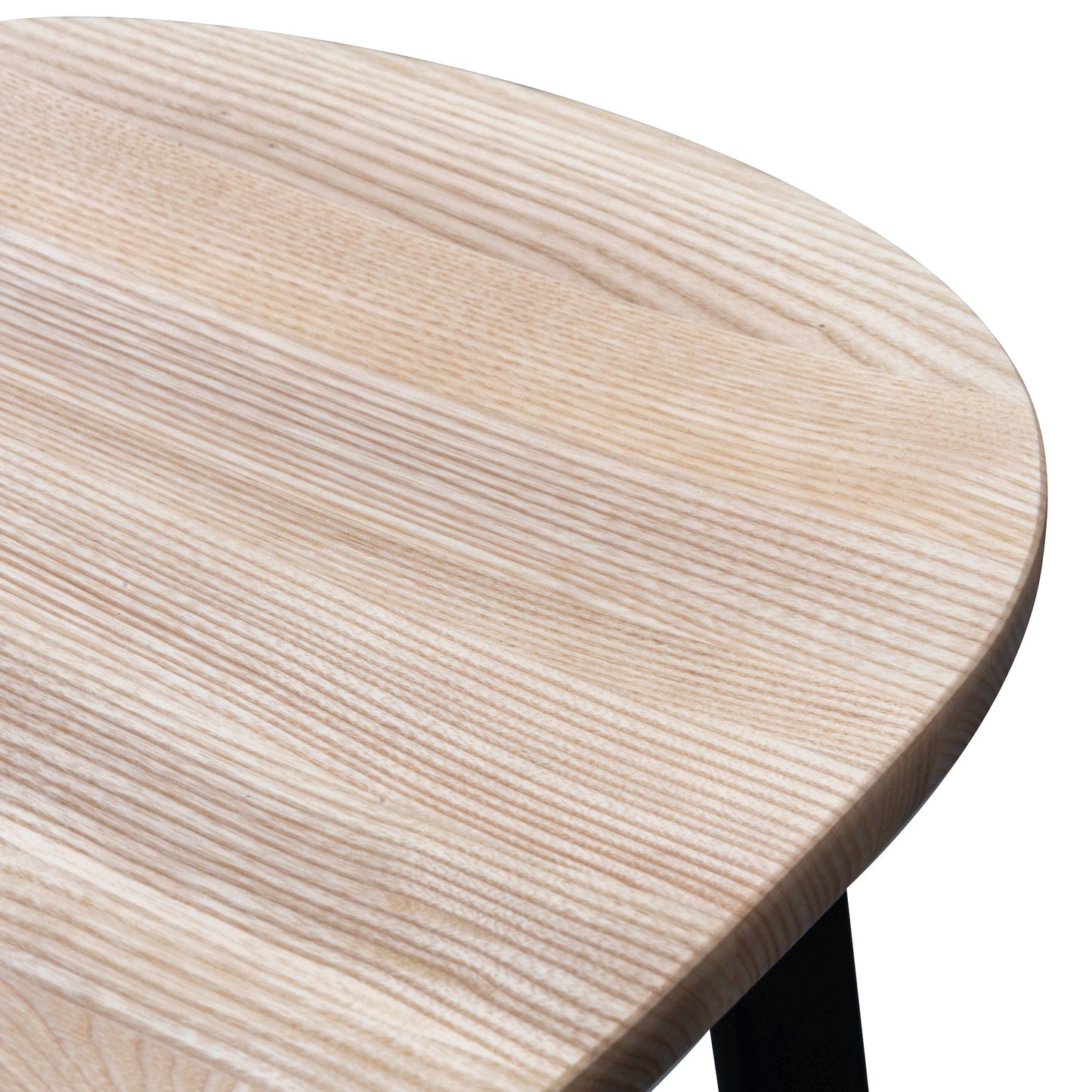 Rowan Bar Stool In Matt Black - Natural