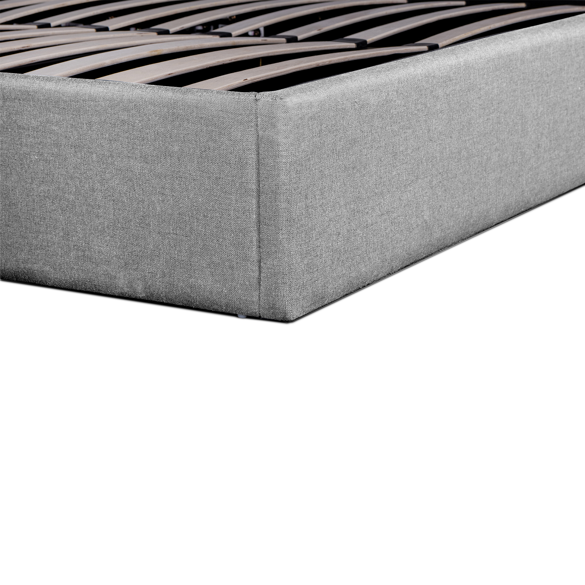 Emerson Fabric Queen Bed with Storage - Pearl Grey