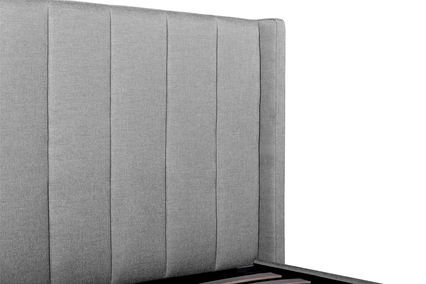 Emerson Fabric Queen Bed with Storage - Pearl Grey