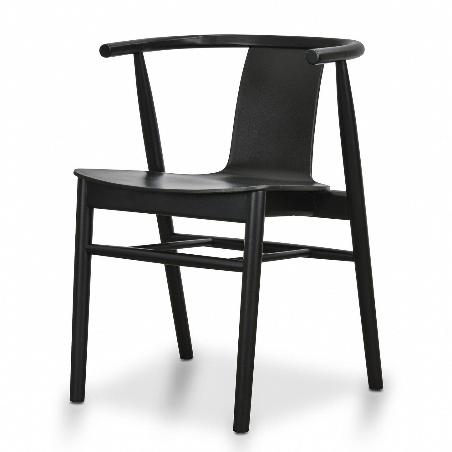 Luna Dining Chairs - Black Shell - Black Seat (Set of 2)