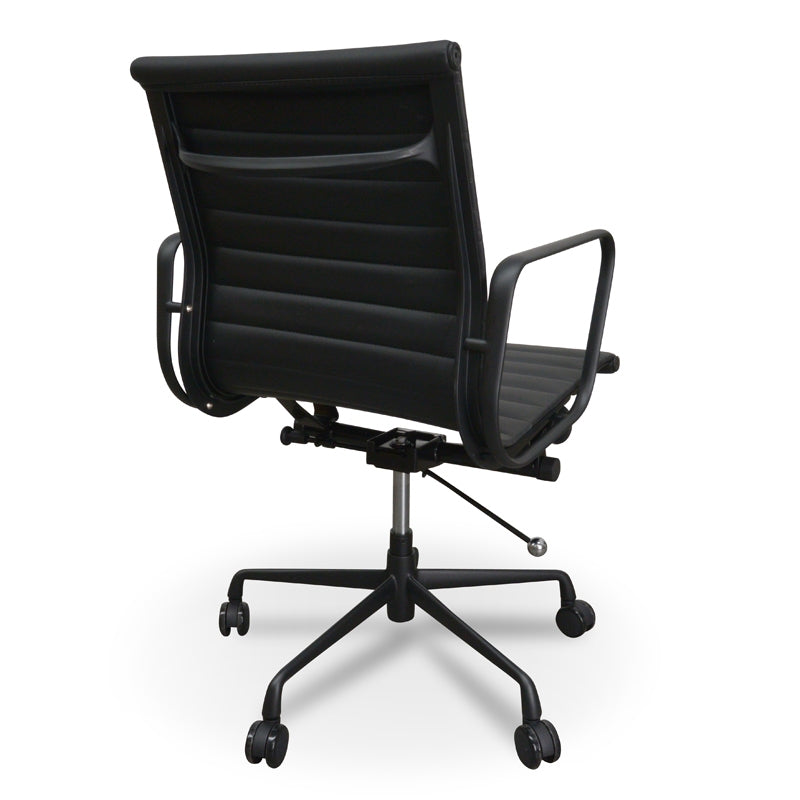 The Simon Leather Office Chair - Full Black
