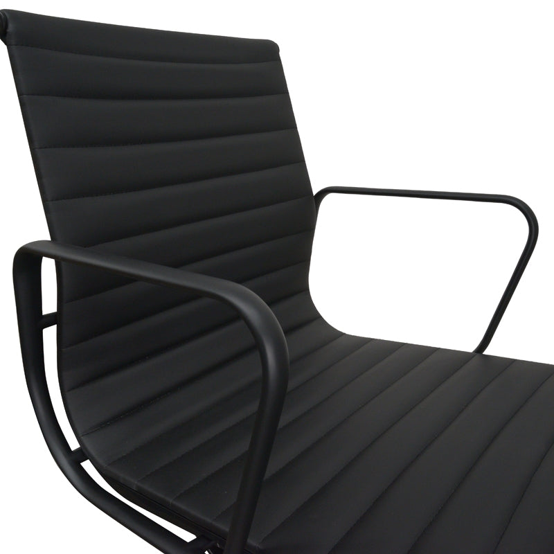 The Simon Leather Office Chair - Full Black