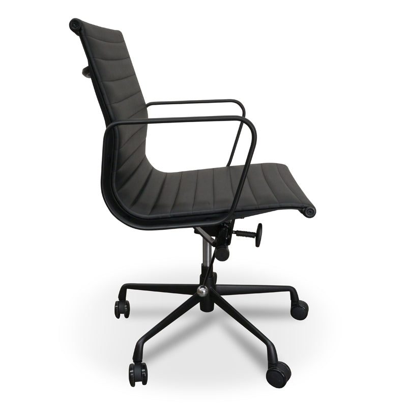 The Simon Leather Office Chair - Full Black