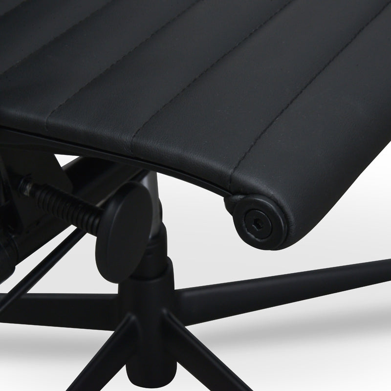 The Simon Leather Office Chair - Full Black