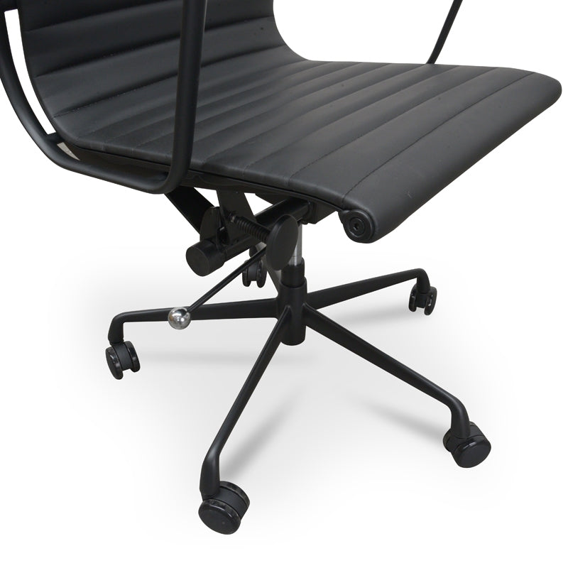 The Simon Leather Office Chair - Full Black