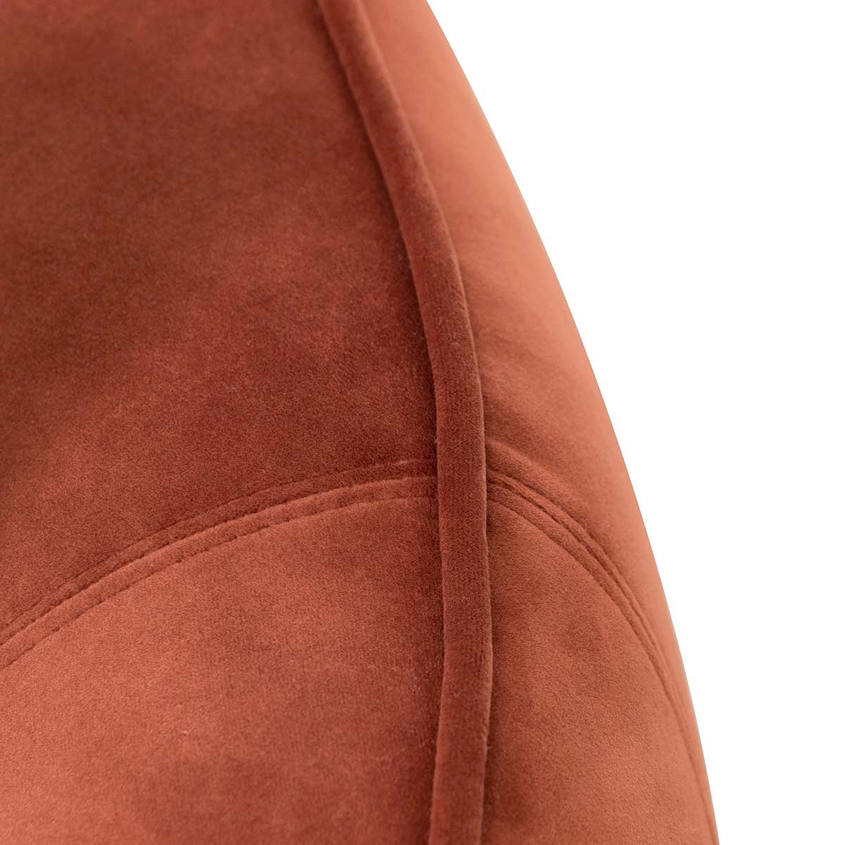 Nina Velvet 4 Seater Sofa - Rustic Orange