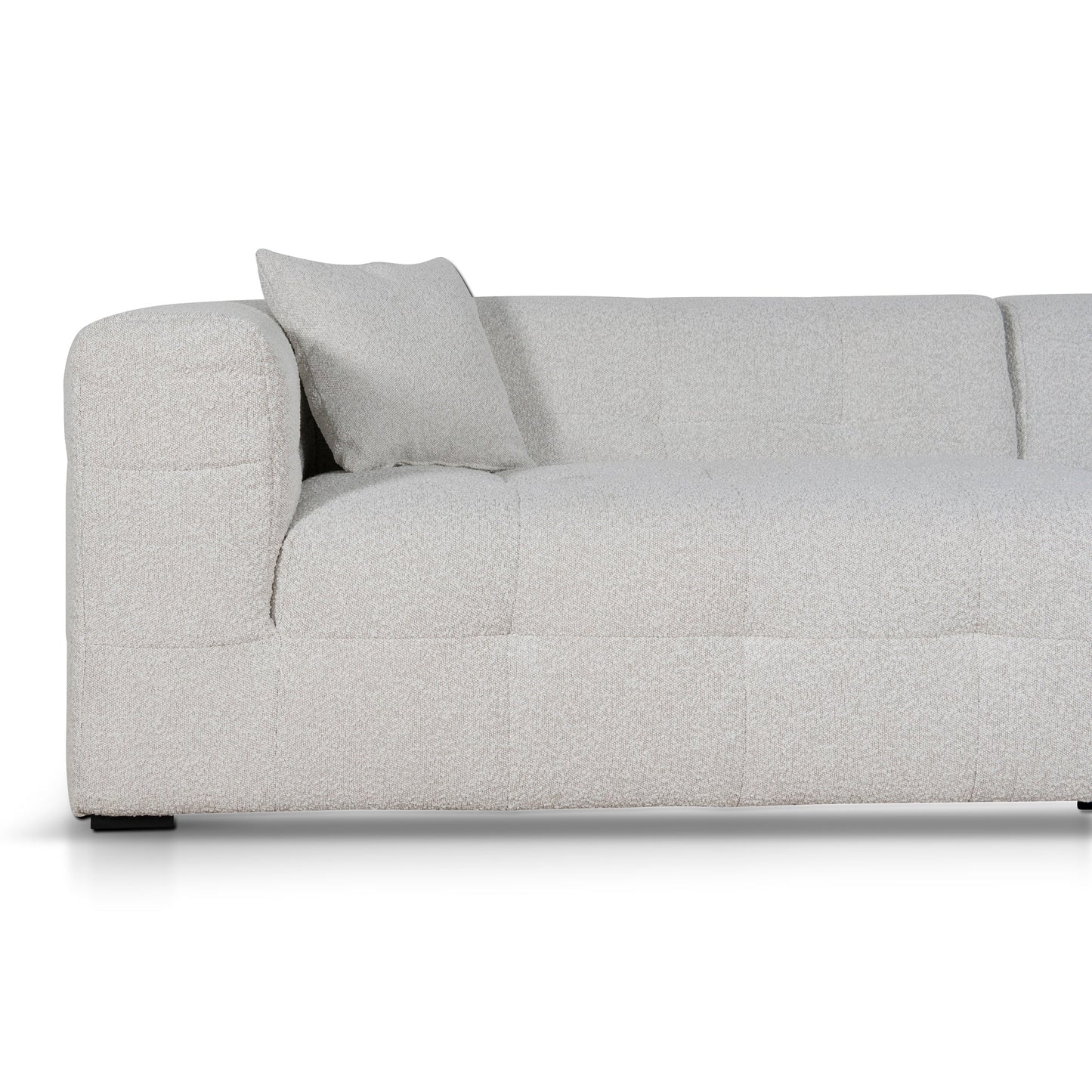 Ella - 4 Seater Right Chaise Sofa - Pearl Boucle