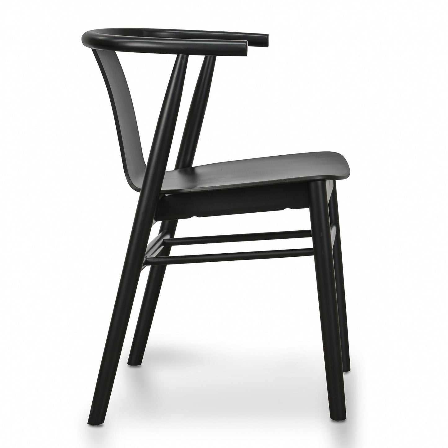Luna Dining Chairs - Black Shell - Black Seat (Set of 2)